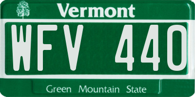 VT license plate WFV440