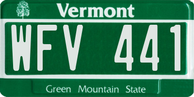 VT license plate WFV441