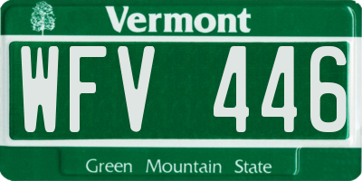 VT license plate WFV446