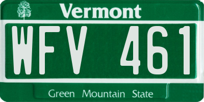 VT license plate WFV461