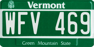 VT license plate WFV469