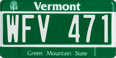 VT license plate WFV471