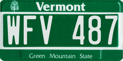 VT license plate WFV487