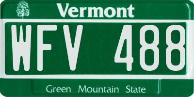 VT license plate WFV488