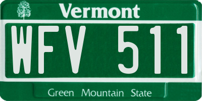 VT license plate WFV511