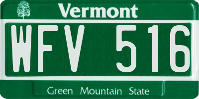 VT license plate WFV516