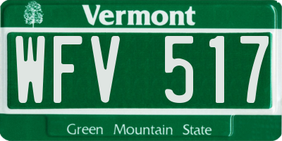 VT license plate WFV517