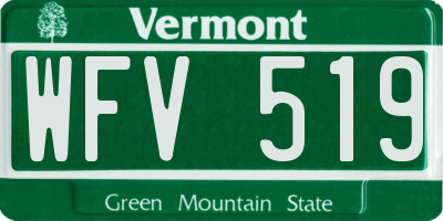 VT license plate WFV519