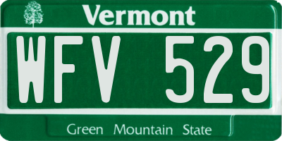VT license plate WFV529