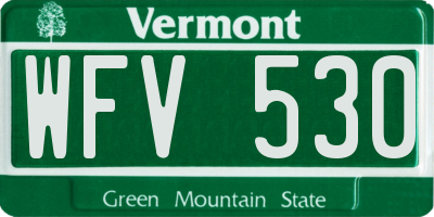 VT license plate WFV530