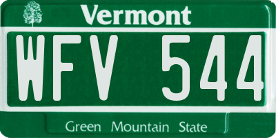 VT license plate WFV544