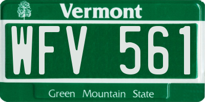VT license plate WFV561