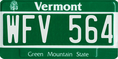 VT license plate WFV564