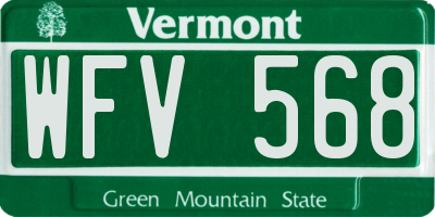 VT license plate WFV568
