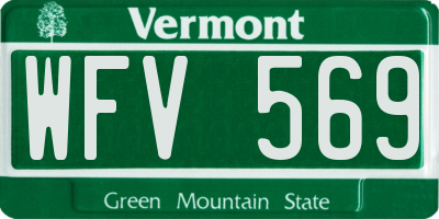 VT license plate WFV569