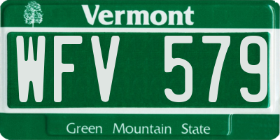 VT license plate WFV579