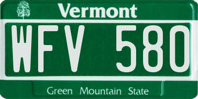 VT license plate WFV580