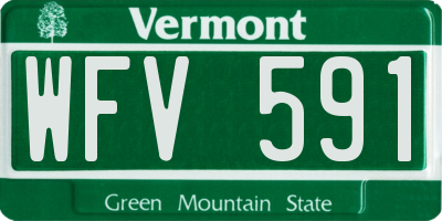 VT license plate WFV591