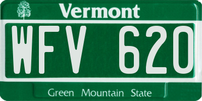 VT license plate WFV620