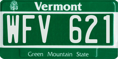 VT license plate WFV621