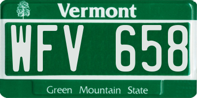VT license plate WFV658