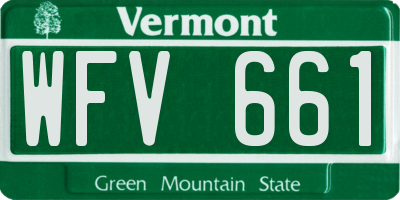 VT license plate WFV661
