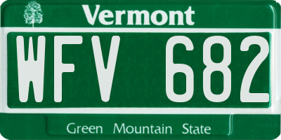 VT license plate WFV682