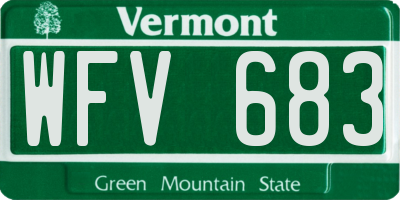 VT license plate WFV683