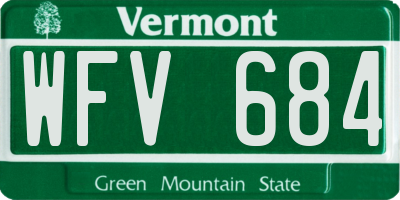 VT license plate WFV684