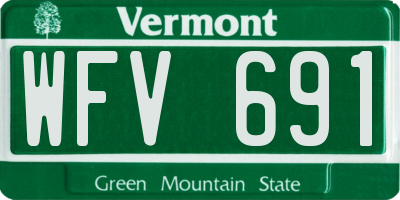 VT license plate WFV691