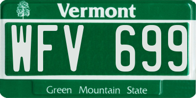VT license plate WFV699