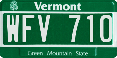 VT license plate WFV710