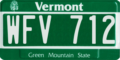 VT license plate WFV712