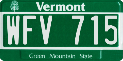 VT license plate WFV715