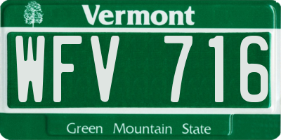 VT license plate WFV716