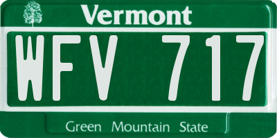 VT license plate WFV717