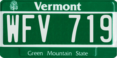 VT license plate WFV719