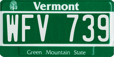 VT license plate WFV739