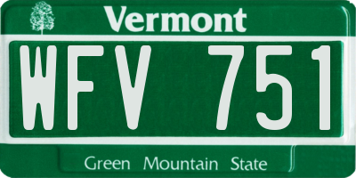 VT license plate WFV751