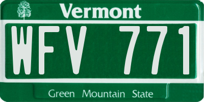VT license plate WFV771