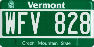 VT license plate WFV828