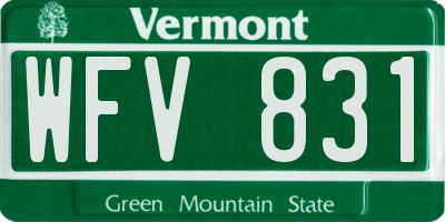 VT license plate WFV831