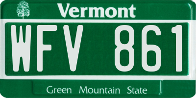 VT license plate WFV861