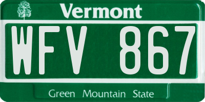 VT license plate WFV867