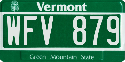 VT license plate WFV879