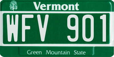 VT license plate WFV901