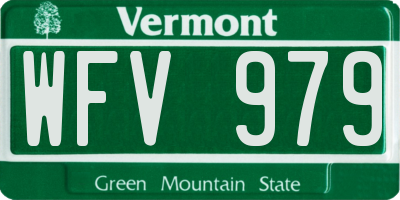 VT license plate WFV979