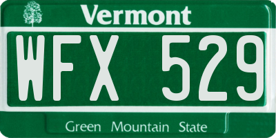 VT license plate WFX529