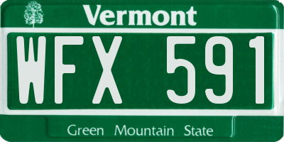 VT license plate WFX591