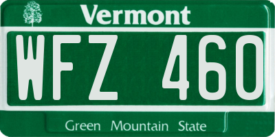 VT license plate WFZ460